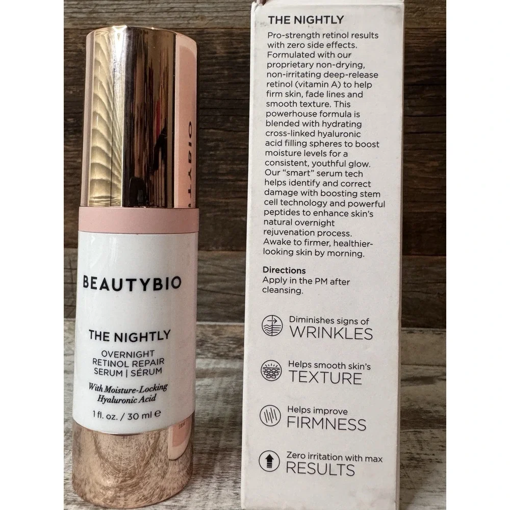 BeautyBio The Nightly Overninght Retinol Repair Serum 1 fl oz NIB‎ MSRP $95